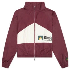 Rhude World Champions Jacket - Maroon/White