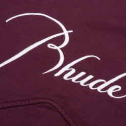 Rhude Zip Up Hoodie - Bordeux -Fashion Clothing Store Rhude Zip Up Hoodie Bordeux RHPF22HO06012800 06 13 22 Feature JP 7