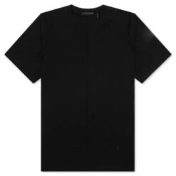 Helmut Lang Rib Knit Logo Tee - Black