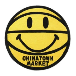 Chinatown Smiley Basketball Rug 4FT - Yellow