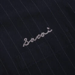 Sacai Chalk Stripe Shirt - Navy 9 Sacai Chalk Stripe Shirt - Navy -Fashion Clothing Store Sacai Chalk Stripe Shirt Navy 23 03043M 04 08 23 Feature KN 5