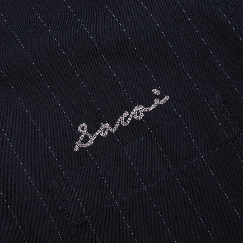 Sacai Chalk Stripe Shirt - Navy 6 Sacai Chalk Stripe Shirt - Navy - Image 4