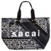 Sacai Hank Willis Thomas Patchwork Tote - Black/Navy -Fashion Clothing Store Sacai Hank Willis Thomas Patchwork Tote Black Navy 21 0192S 023 02 11 2021 01 2