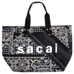 Sacai Hank Willis Thomas Patchwork Tote - Black/Navy