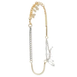 Sacai Mixed Long Chain Necklace - Gold/Silver