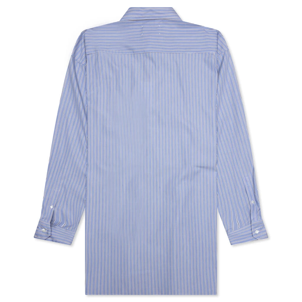 Maison Margiela Striped Long Sleeve Shirt - Blue 4 Maison Margiela Striped Long Sleeve Shirt - Blue - Image 2