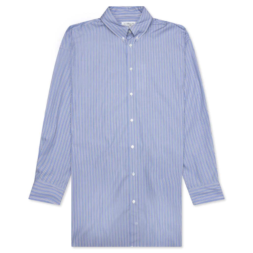 Maison Margiela Striped Long Sleeve Shirt - Blue 3 Maison Margiela Striped Long Sleeve Shirt - Blue