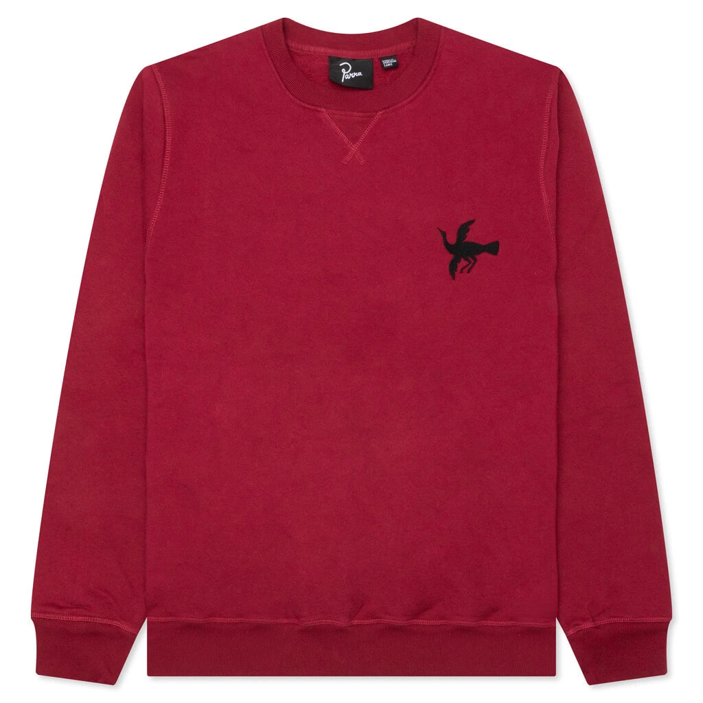 Snaked By A Horse Crewneck Sweatshirt - Beet Red 3 Snaked By A Horse Crewneck Sweatshirt - Beet Red