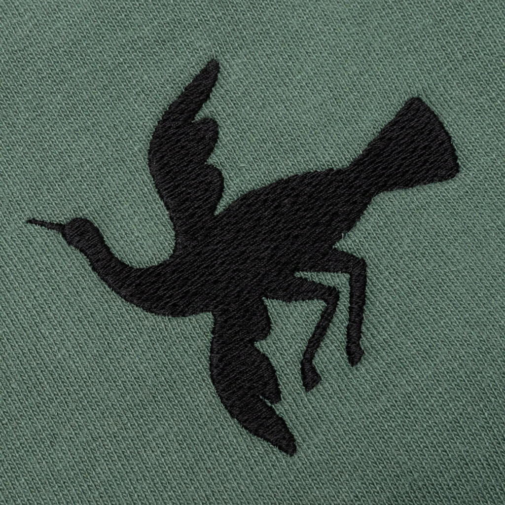 Snaked By A Horse Crewneck Sweatshirt - Pine Green 5 Snaked By A Horse Crewneck Sweatshirt - Pine Green - Image 3