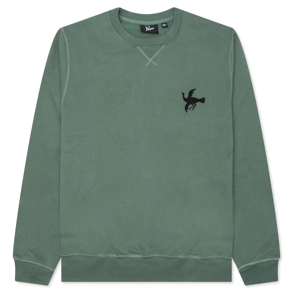 Snaked By A Horse Crewneck Sweatshirt - Pine Green 3 Snaked By A Horse Crewneck Sweatshirt - Pine Green