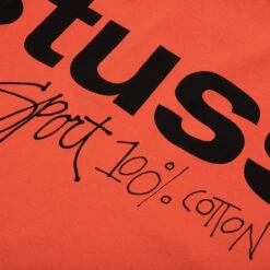 Stussy Sport 100% Pigment Dyed Tee - Tomato -Fashion Clothing Store Sport 100 Pigment Dyed Tee Tomato 1904914 TOMA 06 15 23 Feature KN 4