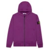 Stone Island Hooded Full Zip Sweatshirt 64220 - Purple -Fashion Clothing Store Stone Island 64220 Sweatshirt Purple MO751564220 V0045 09 09 2021 01