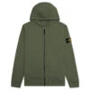 Stone Island Hooded Full Zip Sweatshirt 64220 - Sage Green -Fashion Clothing Store Stone Island 64220 Sweatshirt Sage Green MO751564220 V0055 07 29 2021 01