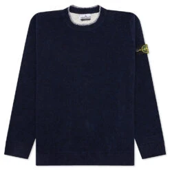 Stone Island Crewneck Knit Sweater - Navy Blue