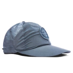 Stone Island Econyl Regenerated Nylon 6-Panel Cap - Mid Blue -Fashion Clothing Store Stone Island Econyl Regenerated Nylon 6 Panel Cap Mid Blue MO771599576 V0046 01 15 23 Feature VR 5