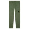 Stone Island Stretch Gabardine Trousers - Olive Green -Fashion Clothing Store Stone Island Stretch Cotton Gabardine Trousers Olive MO771532310 V0058 01 16 23 Feature KN JM