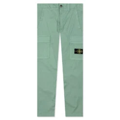 Stone Island Stretch Gabardine Trousers - Sage Green