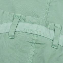 Stone Island Stretch Gabardine Trousers - Sage Green -Fashion Clothing Store Stone Island Stretch Cotton Gabardine Trousers Sage Green MO771532310 V0055 01 16 23 Feature KN 6