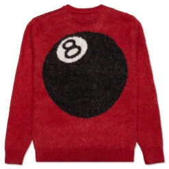 Stussy 8 Ball Heavy Brushed Mohair Sweater - Red -Fashion Clothing Store Stussy 8 Ball Heavy Brushed Mohair Sweater Red 117078 RED 10 19 2020 01 2