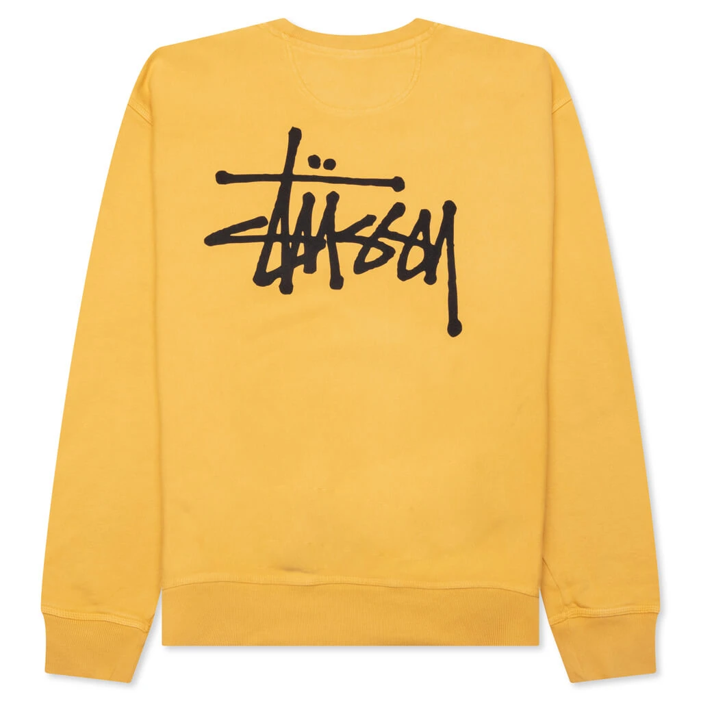 Basic Stussy Pigment Dyed Crew - Honey 4 Basic Stussy Pigment Dyed Crew - Honey - Image 2