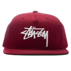 Stussy Big Stock Point Crown Cap - Wine