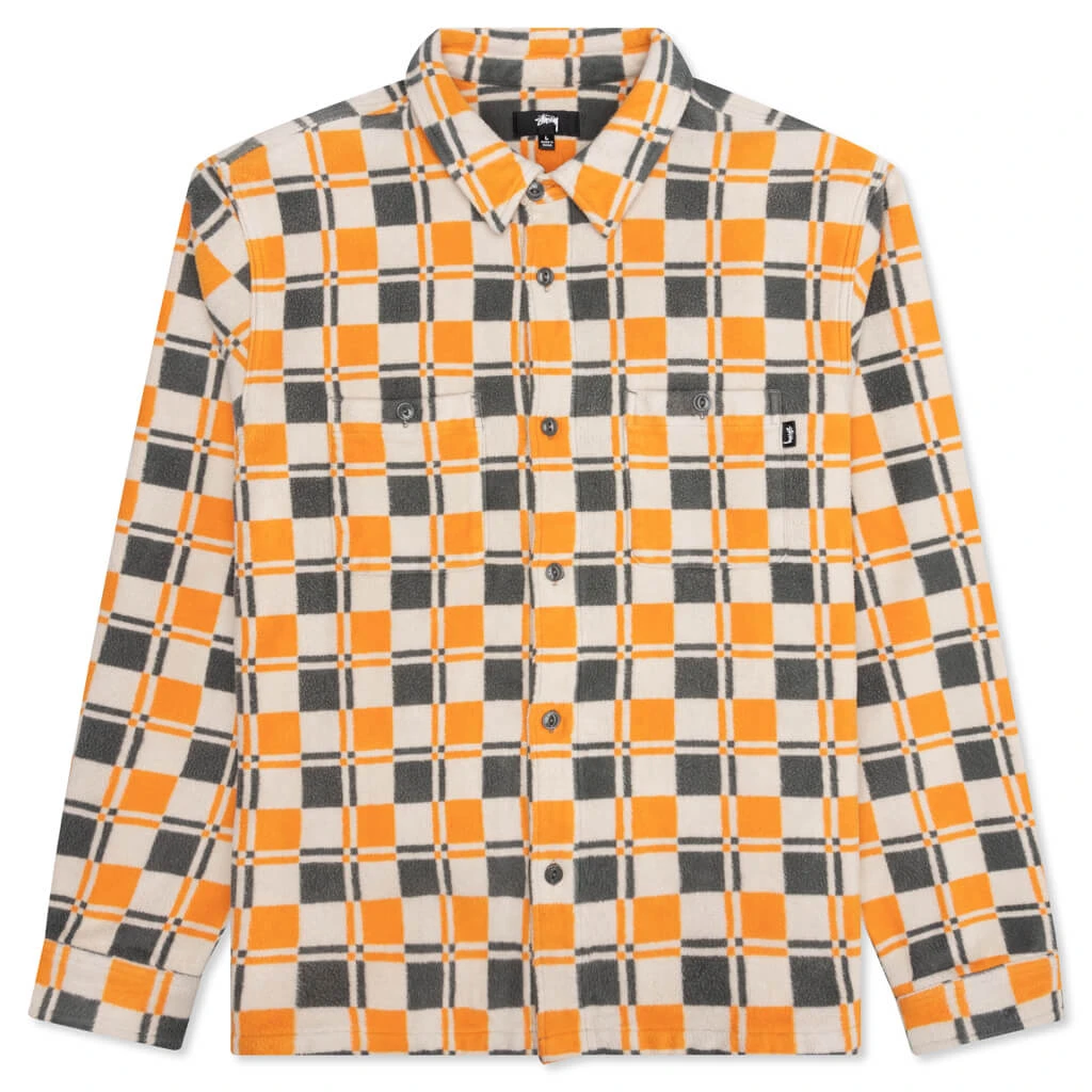 Stussy Brent Plaid L/S Shirt - Tan 3 Stussy Brent Plaid L/S Shirt - Tan