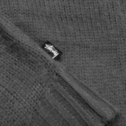 Stussy Brushed Cardigan - Charcoal -Fashion Clothing Store Stussy Brushed Cardigan Charcoal 117163 02 12 23 Feature KN 7