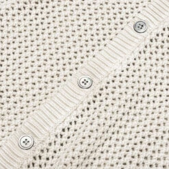 Stussy Loose Gauge Cardigan - Natural -Fashion Clothing Store Stussy Loose Gauge Cardigan Natural 117164 02 10 23 Feature KN 8