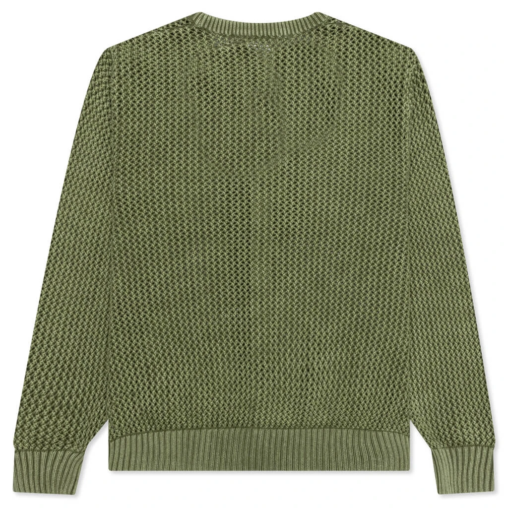 Stussy Loose Gauge Cardigan - Olive 4 Stussy Loose Gauge Cardigan - Olive - Image 2