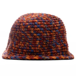 Stussy Melange Yarn Knit Bucket Hat - Orange