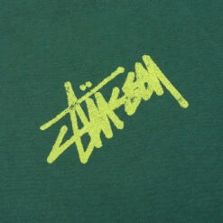 Stussy Old Phone Pigment Dyed Tee - Forest -Fashion Clothing Store Stussy Old Phone Pigment Dyed Tee Forest 1904942 FORE 09 13 23 Feature VR 4