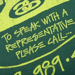 Stussy Old Phone Pigment Dyed Tee - Forest -Fashion Clothing Store Stussy Old Phone Pigment Dyed Tee Forest 1904942 FORE 09 13 23 Feature VR 6