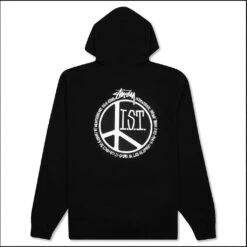Stussy Peace Dot Hoodie - Black 6 Stussy Peace Dot Hoodie - Black -Fashion Clothing Store Stussy Peace Dot Hoodie Black 1924723 BLAC 09 18 2021 01 4