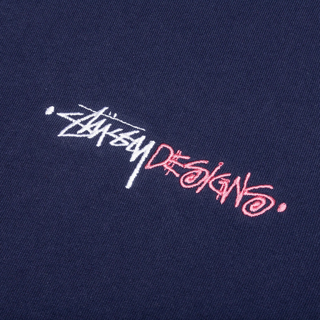 Stussy Postitive Vibrations App Hoodie - Navy 5 Stussy Postitive Vibrations App Hoodie - Navy - Image 3