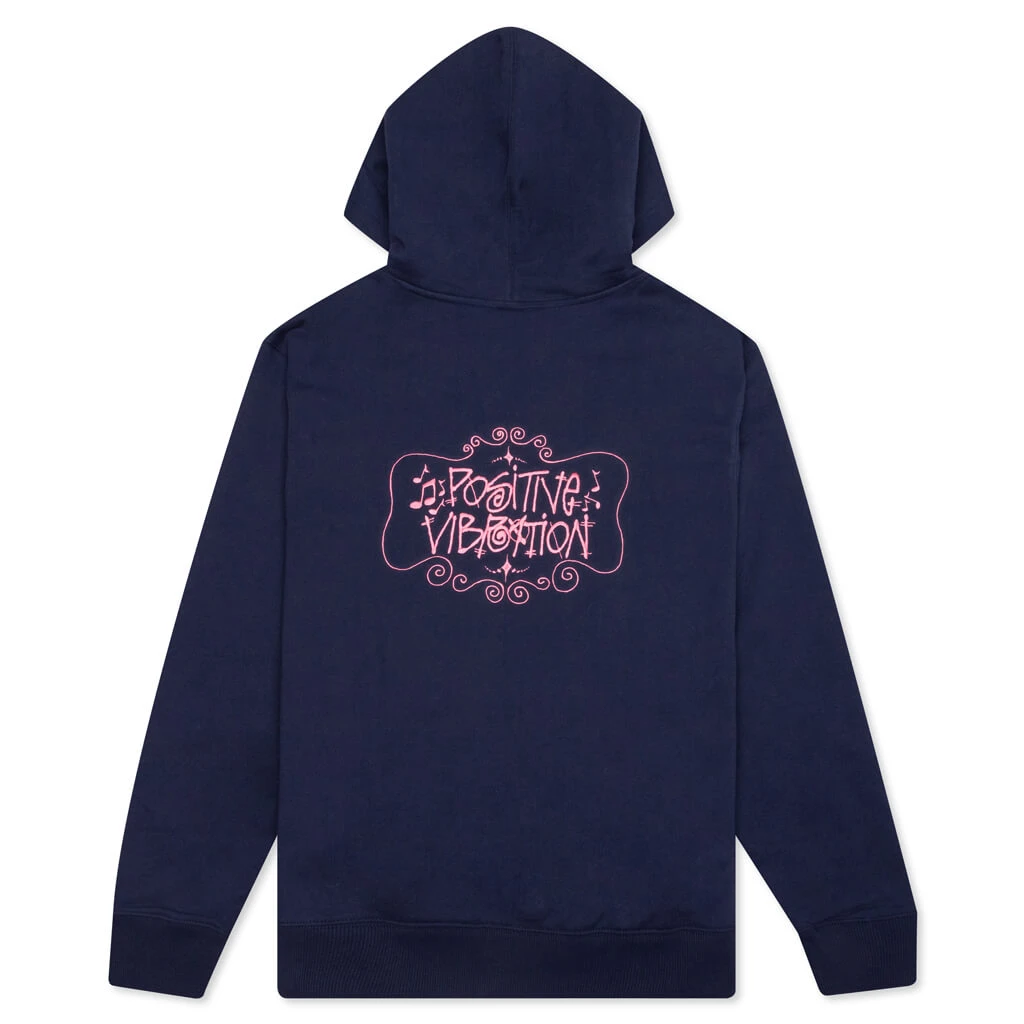 Stussy Postitive Vibrations App Hoodie - Navy 4 Stussy Postitive Vibrations App Hoodie - Navy - Image 2