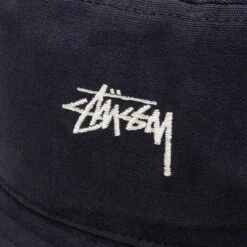 Stussy Stock Canvas Bucket Hat - Navy -Fashion Clothing Store Stussy Stock Canvas Bucket Hat Navy 1321067 NAVY 12 04 2021 01 2
