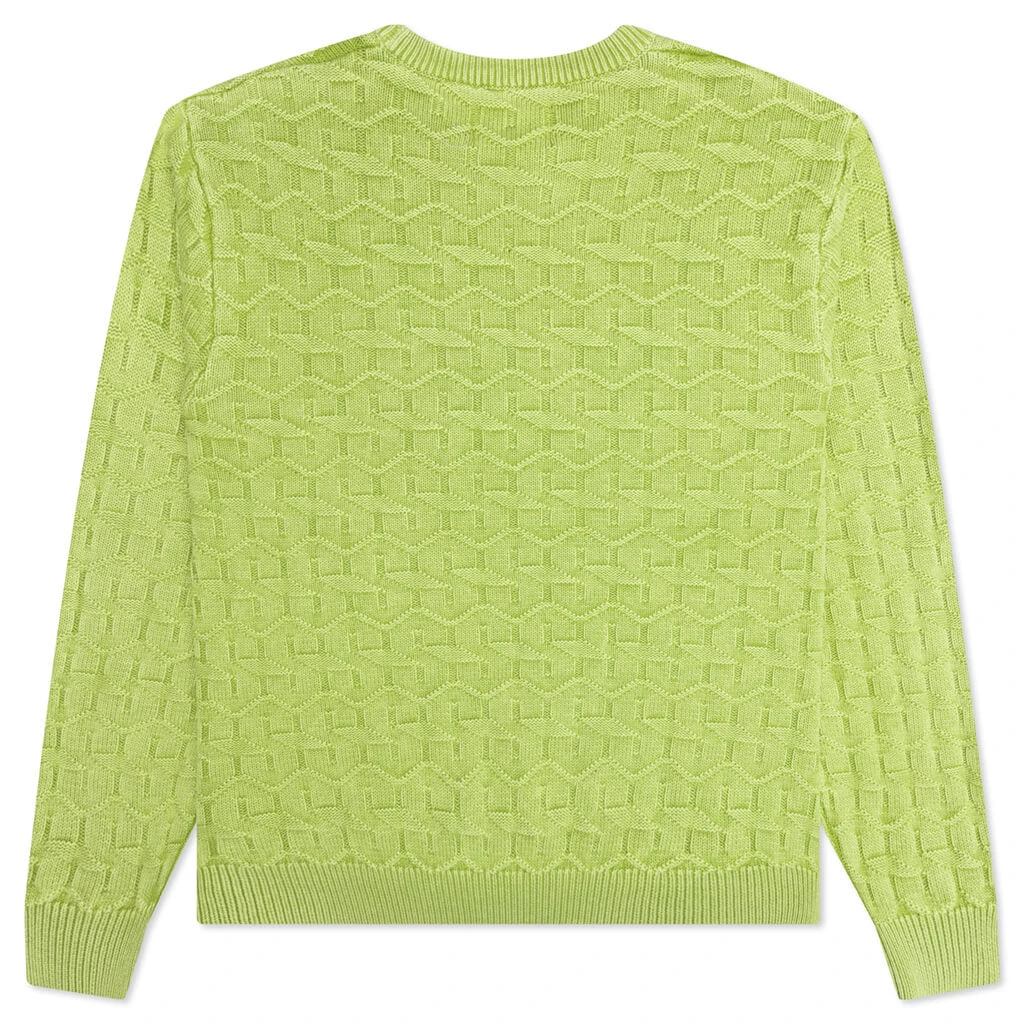 Stussy Strand Sweater - Lime 4 Stussy Strand Sweater - Lime - Image 2