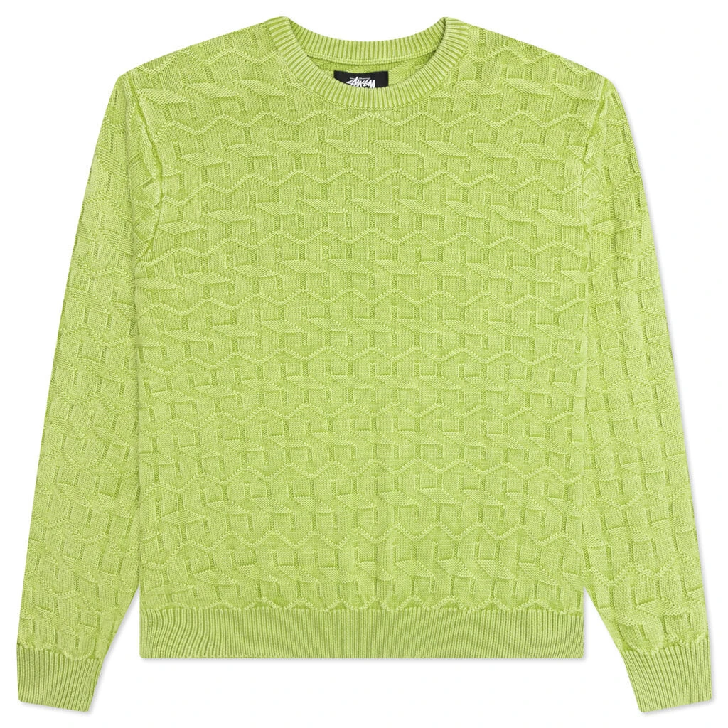 Stussy Strand Sweater - Lime 3 Stussy Strand Sweater - Lime