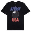 Stussy USA Pigment Dyed Tee - Black 2 Stussy USA Pigment Dyed Tee - Black -Fashion Clothing Store Stussy Stussy USA Pigment Dyed Tee Black 1904945 BLAC 10 12 23 Feature VR