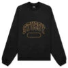Stussy Varsity Oversized Crew - Black -Fashion Clothing Store Stussy Varsity Oversized Crew Black 118536 BLAC 11 04 23 Feature KN