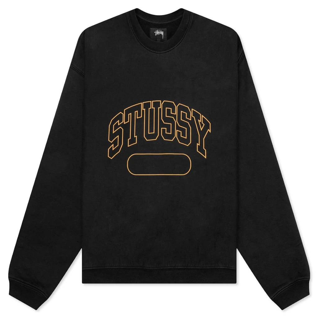Stussy Varsity Oversized Crew - Black 3 Stussy Varsity Oversized Crew - Black
