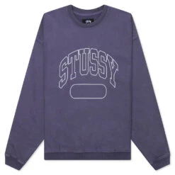Stussy Varsity Oversized Crew - Washed Blue