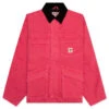 Stussy Washed Canvas Shop Jacket - Hot Pink -Fashion Clothing Store Stussy Washed Canvas Shop Jacket Hot Pink 115589 HOTP 11 21 22 Feature VR