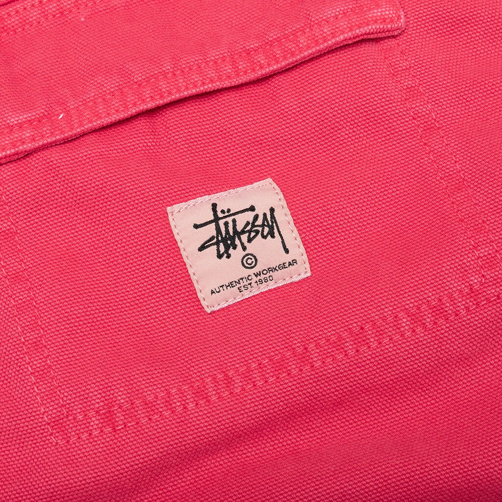 Stussy Washed Canvas Shop Jacket - Hot Pink 6 Stussy Washed Canvas Shop Jacket - Hot Pink - Image 4