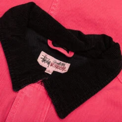 Stussy Washed Canvas Shop Jacket - Hot Pink 10 Stussy Washed Canvas Shop Jacket - Hot Pink -Fashion Clothing Store Stussy Washed Canvas Shop Jacket Hot Pink 115589 HOTP 11 21 22 Feature VR 9