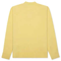 Jil Sander Crew Knit Sweater - Lemon -Fashion Clothing Store Sweater Lemon J21GP0002 J14506 742 07 02 23 Feature VR 4