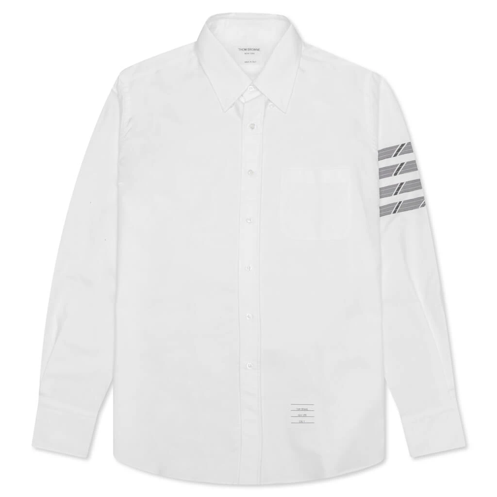 Oxford 4Bar Button Down L/S Shirt - Med Grey 3 Oxford 4Bar Button Down L/S Shirt - Med Grey