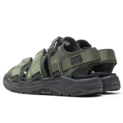 Suicoke X Tom Wood Vega Sandal - Olive Green -Fashion Clothing Store TomWood x Suicoke Vega Sandal Olive Green OG 318TW Green 05 23 22 Feature JM 3