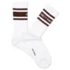 Skater Socks Type 3 - White/Brown -Fashion Clothing Store Wacko Maria Skater Socks Type 3 White Brown 21SS WMA SO02 WHBR 04 01 2021 01 4
