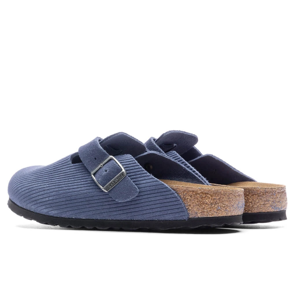 Birkenstock Wide Boston Suede Embossed - Indigo Blue 5 Birkenstock Wide Boston Suede Embossed - Indigo Blue - Image 3